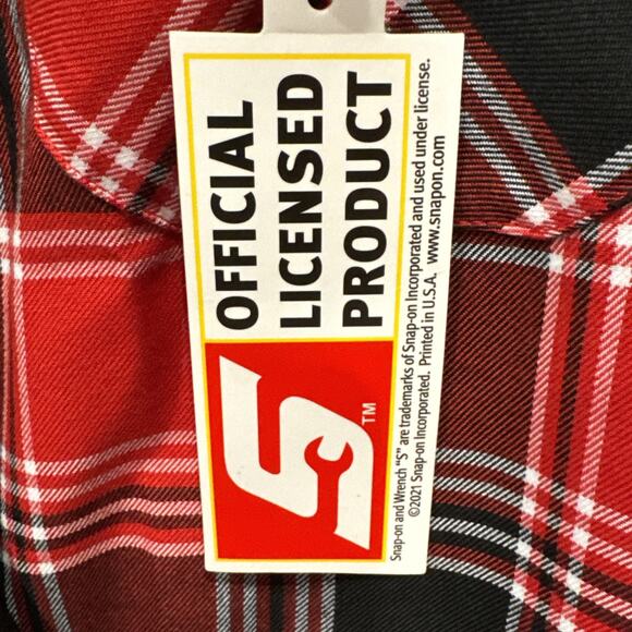 Dixxon/Snap On Tools Limited Edition Flannel Shirt Mens M Red Plaid New With Tag - Picture 7 of 10